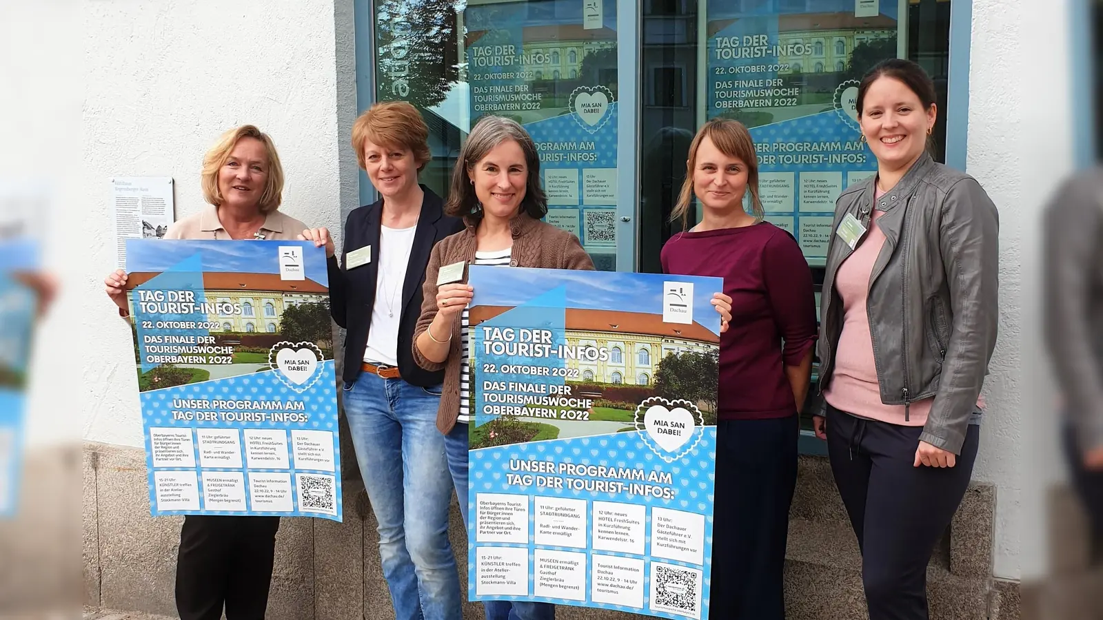 Das Team der Dachauer Tourist-Information freut sich auf viele Besucherinnen und Besucher am 22. Oktober. (Foto: Stadt Dachau)