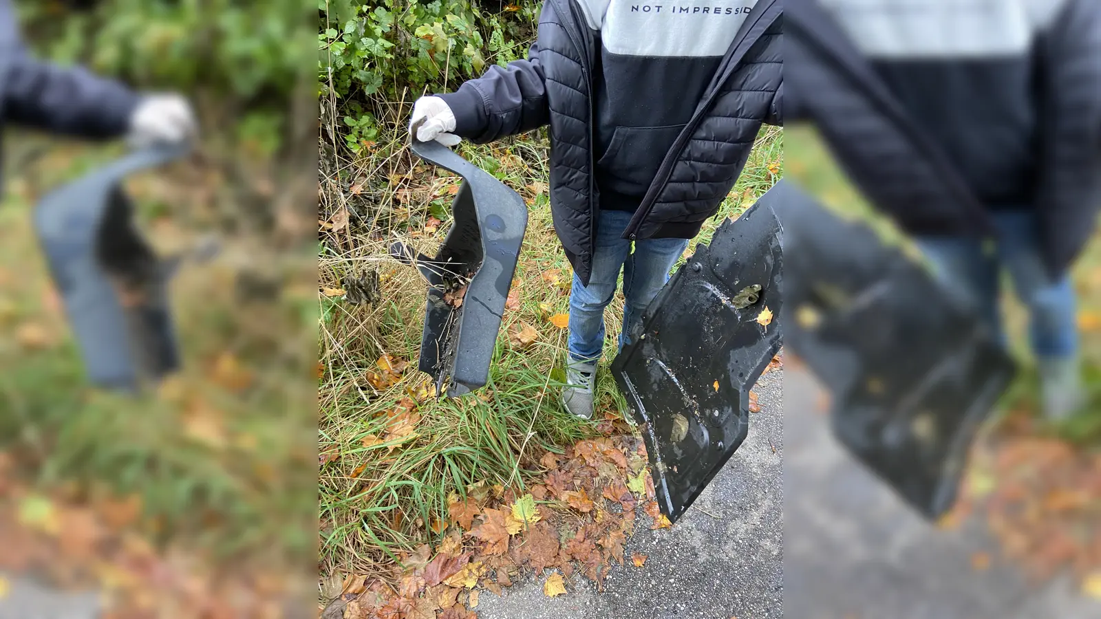 Achtlos weggeworfene Plastikteile fanden die Schülerinnen und Schüler der Greta-Fischer-Schule in Dachau im Rahmen des weltweiten „Cleanup Days”. (Foto: Greta Fischer Schule Dachau)