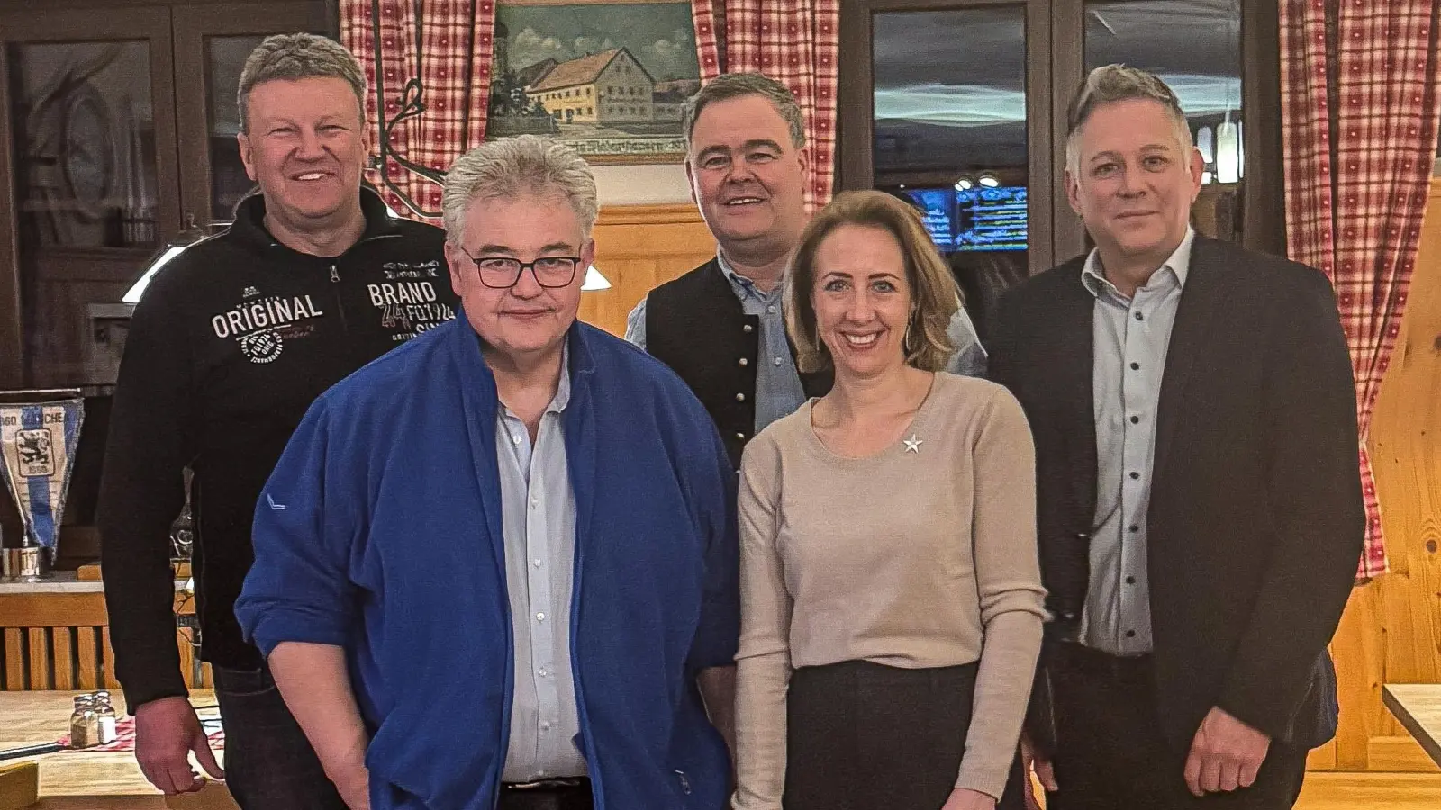 Der Vorstand der CSU (von links): Wolfgang Huber, Werner Braun, Christian Huber, Stephanie Burgmaier, Johannes Kneidl. (Foto: CSU)