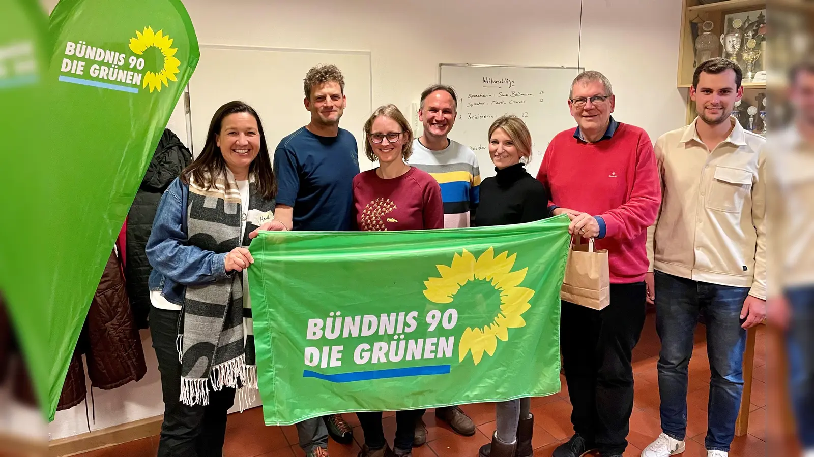 Die neue Vorstandschaft der Karlsfelder GRÜNEN. (Foto: Grüne Karlsfeld)