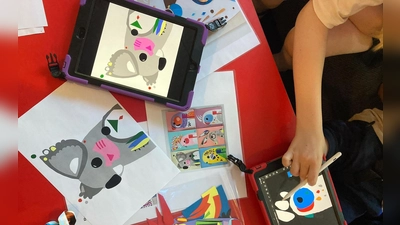 Kinder können bei Echo e.V. Tablet-Kunst entdecken. (Foto: ECHO e.V.)